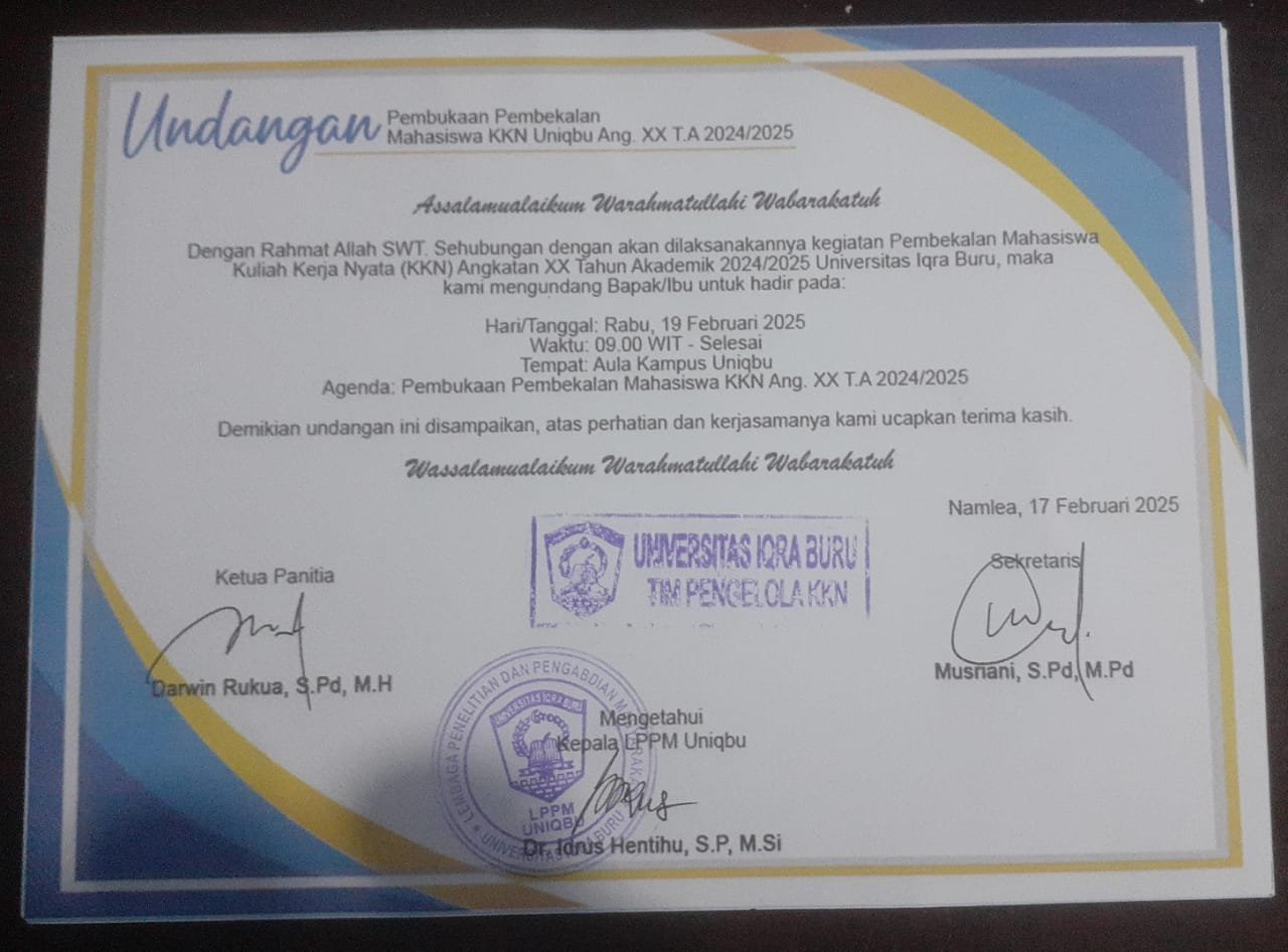 Pembekalan Mahasiswa KKN XX T.A. 2024/2025