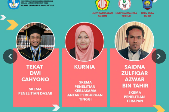 Penerima Hibah Penelitian Terbanyak Tahun 2020 Dalam Lingkup LLDIKTI Wilayah XII Maluku, Maluku Utara.