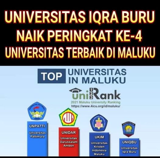 Universitas Iqra Buru Naik Peringkat Ke 4 Universitas Terbaik Di Maluku Versi 4ICU